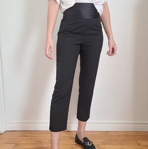 ZARA BLACK SUPER HIGH WAIST FORMAL CIGARETTE TROUSERS